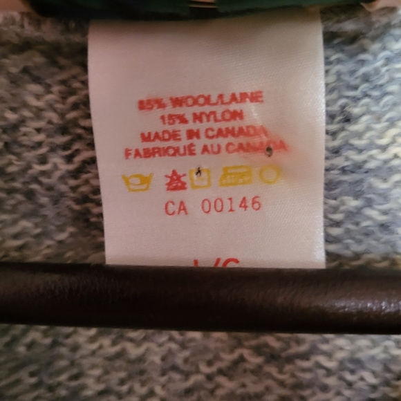 Vintage Portage Original men's wool blend shawl collar sweater size L - Picture 6 of 10